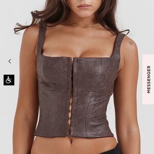 House of CB Leather Top